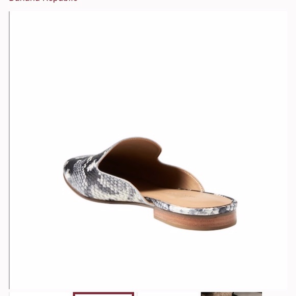 Banana Republic snakeskin Demi loafers slips - Picture 6 of 7